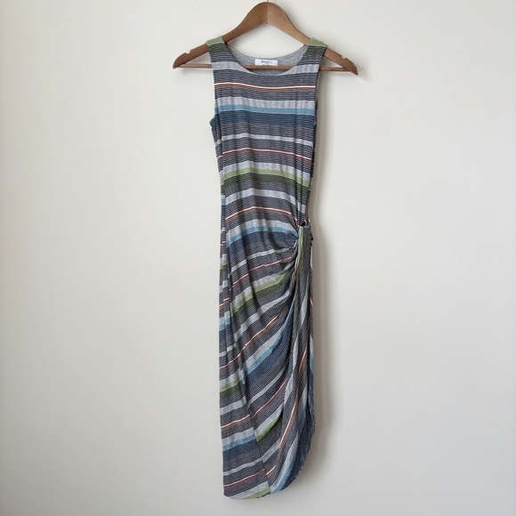 Bailey 44 Striped Tank Dress PXS Grey Multi - Picture 1 of 9